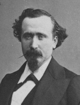Photographie d'un homme portant barbiche et moustache à la mode de Napoléon III.