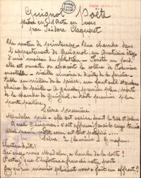 Une page manuscrite écrite à l'encre noire