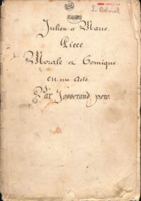 Couverture avec titre manuscrit