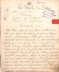 Première page du manuscrit de la pièce