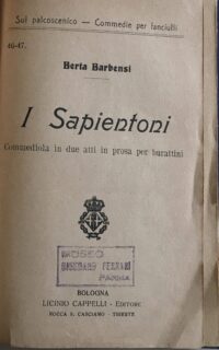 Couverture imprimée du fascicule
