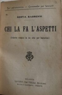 Couverture du fascicule imprimé
