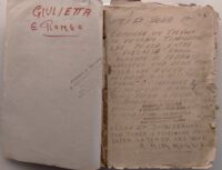 Deux pages d'un cahier manuscrit