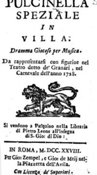 Page de couverture imprimée en italien
