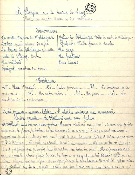 Une page manuscrite
