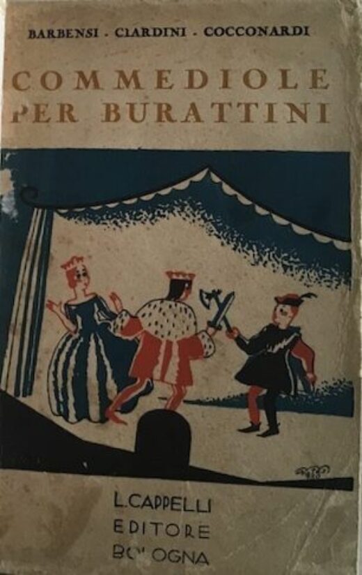 Couverure du recueil avec une illustration montrant trois personnages sur une scène de théâtre