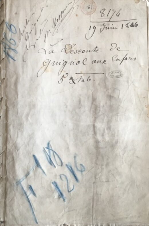 Page handwritten in French